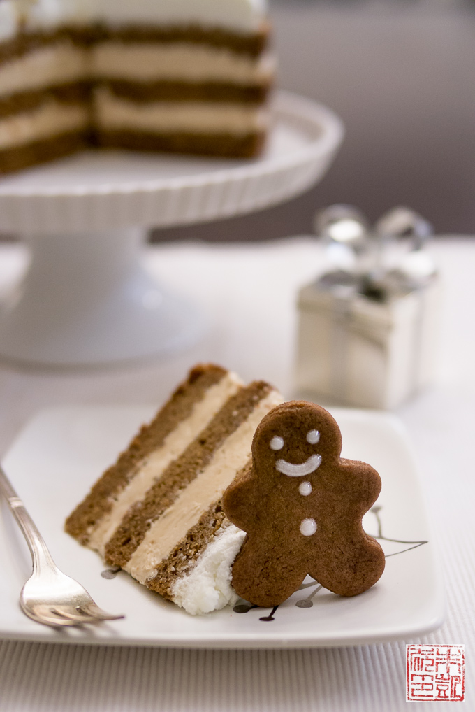 Holiday Gingerbread Cake with Cookie Butter Frosting - Dessert First