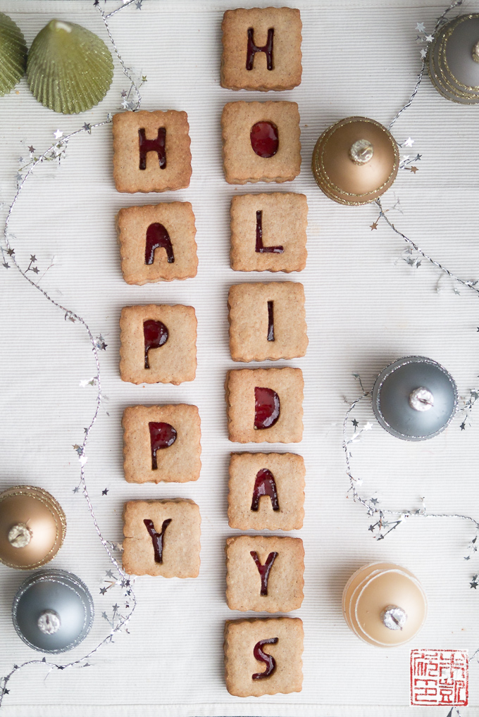 Alphabet Cranberry Linzer Cookies  Dessert First