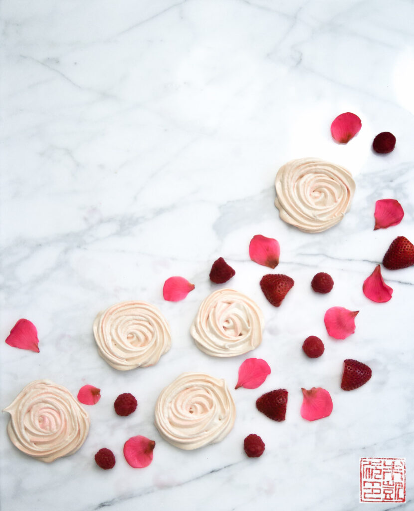 Rose Meringues