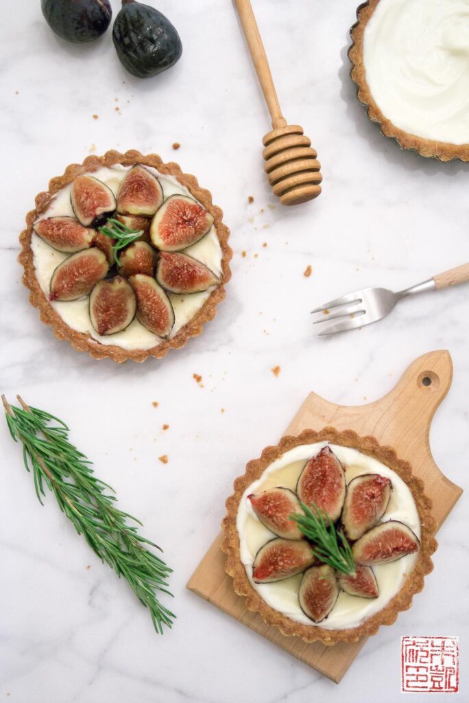 Fig Mascarpone Tarts with Rosemary Cornmeal Crust