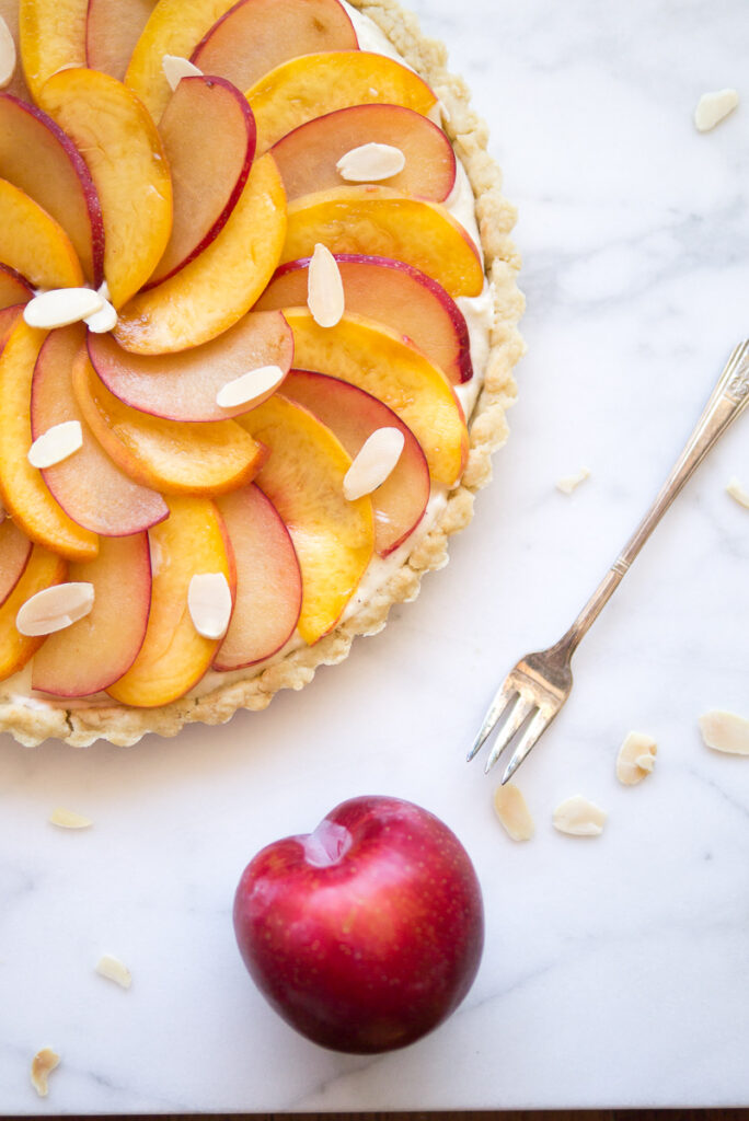 Peach Plum Tart with Cinnamon Pastry Cream