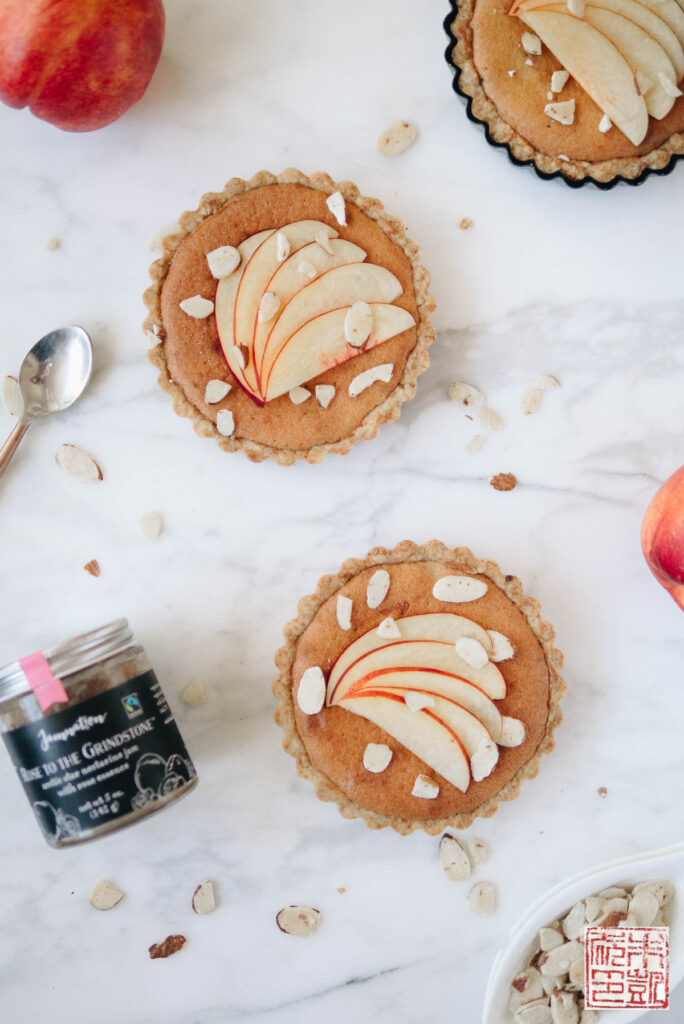 Nectarine Jam Tarts Flatlay