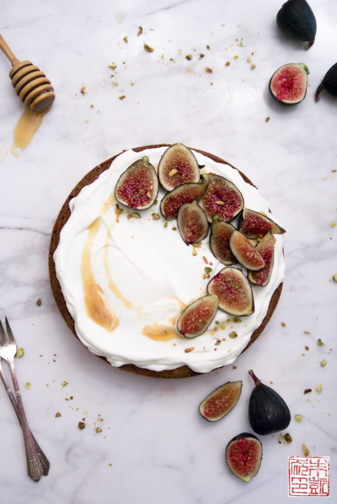 Fig Honey Cake Flatlay