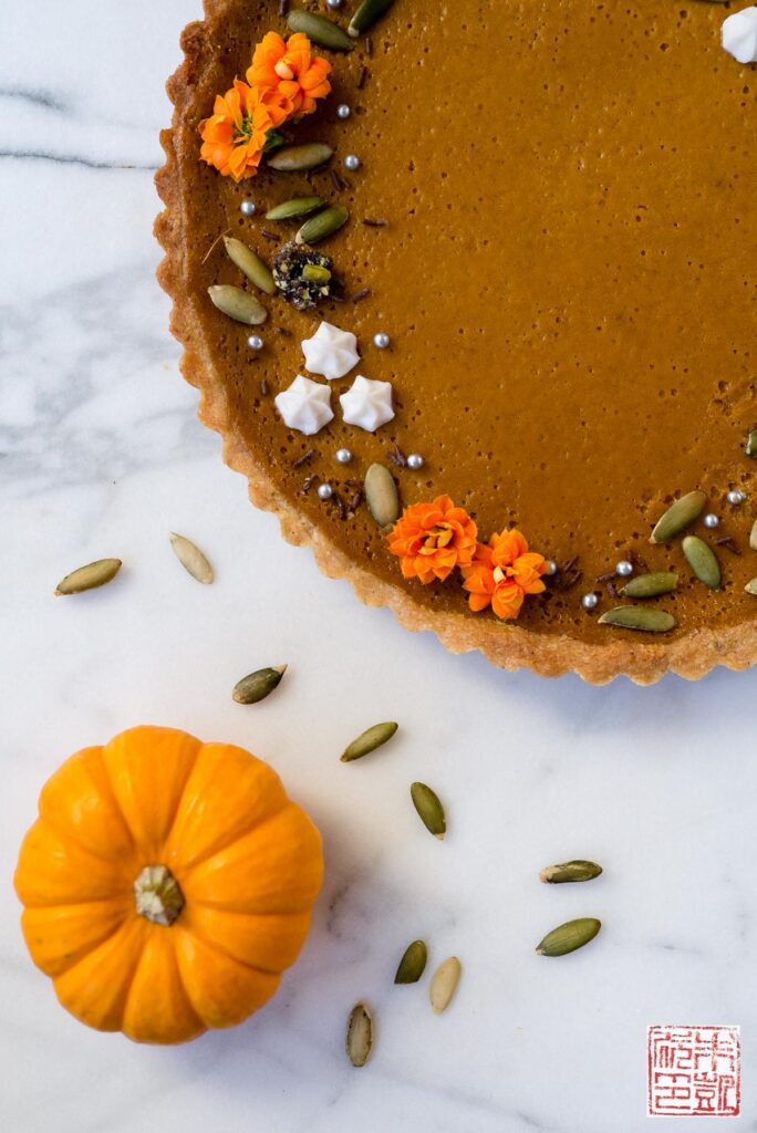 Autumn Pumpkin Tart Overhead