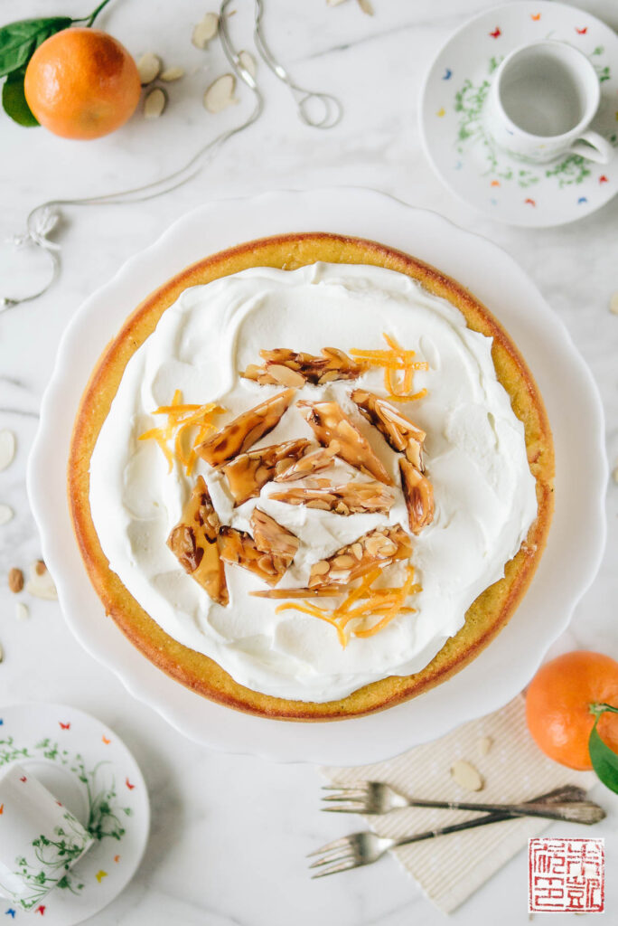 Clementine Cardamom Cake flatlay