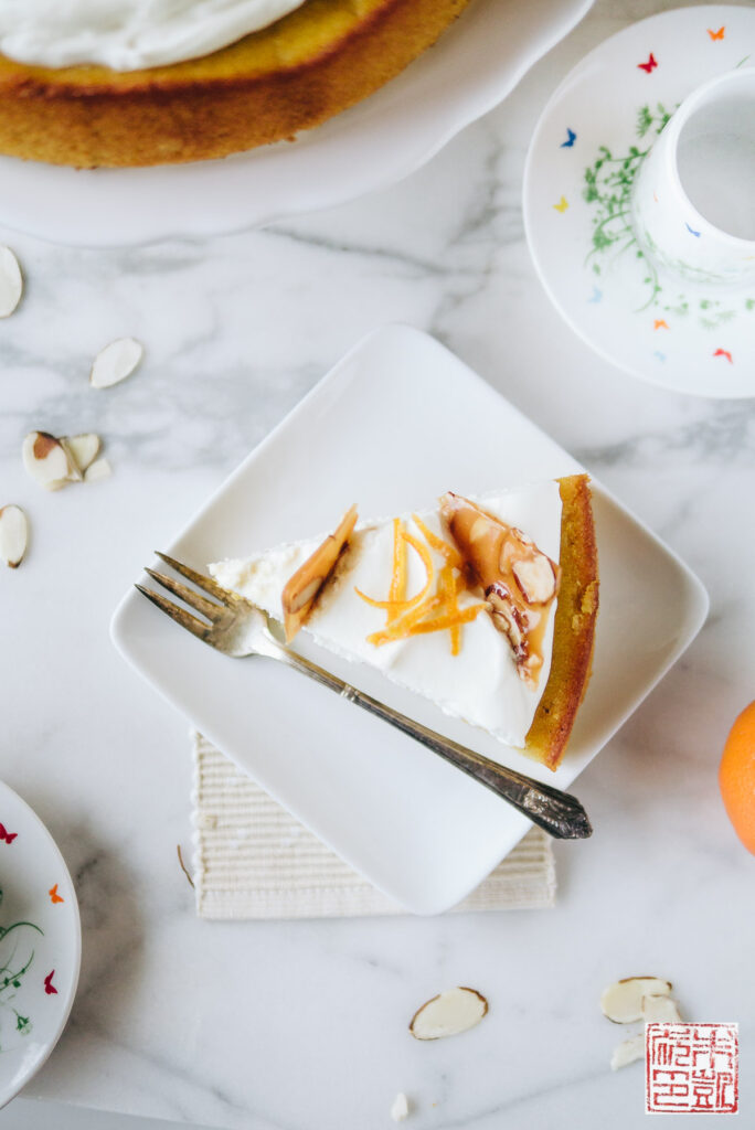 Clementine Cardamom Cake slice