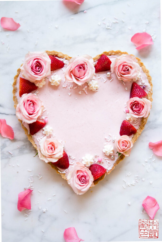 Strawberry Mousse Tart Petals