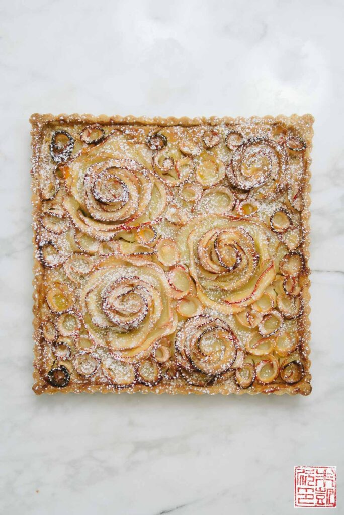 Apple Rose Frangipane Tart