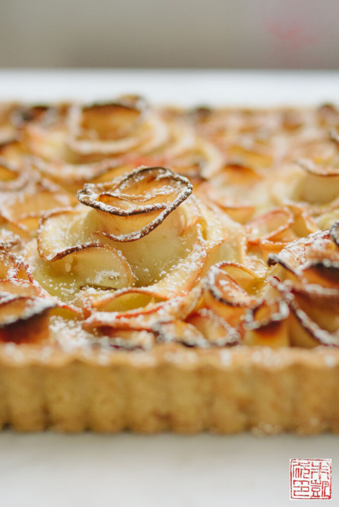 Apple Rose Tart Closeup