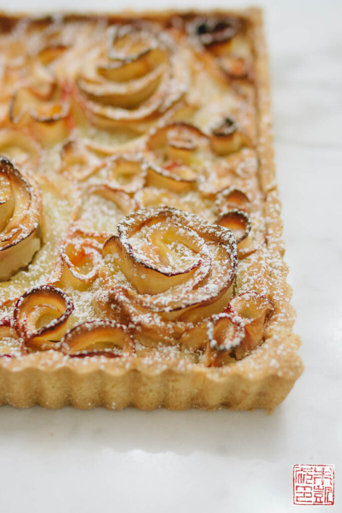 Apple Rose Tart Side