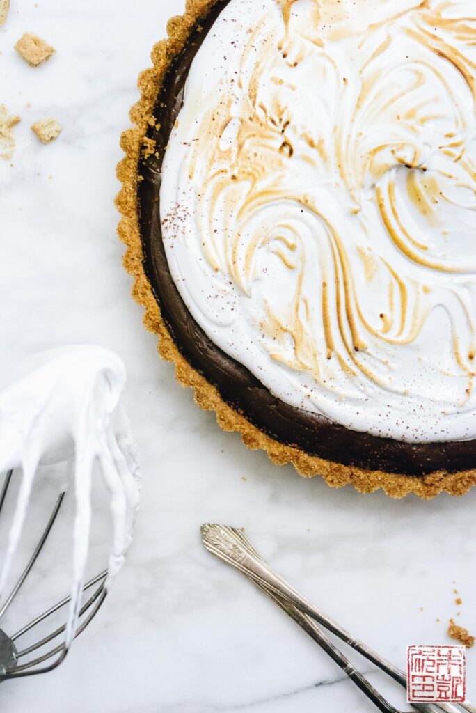 S'mores Whiskey Tart Closeup