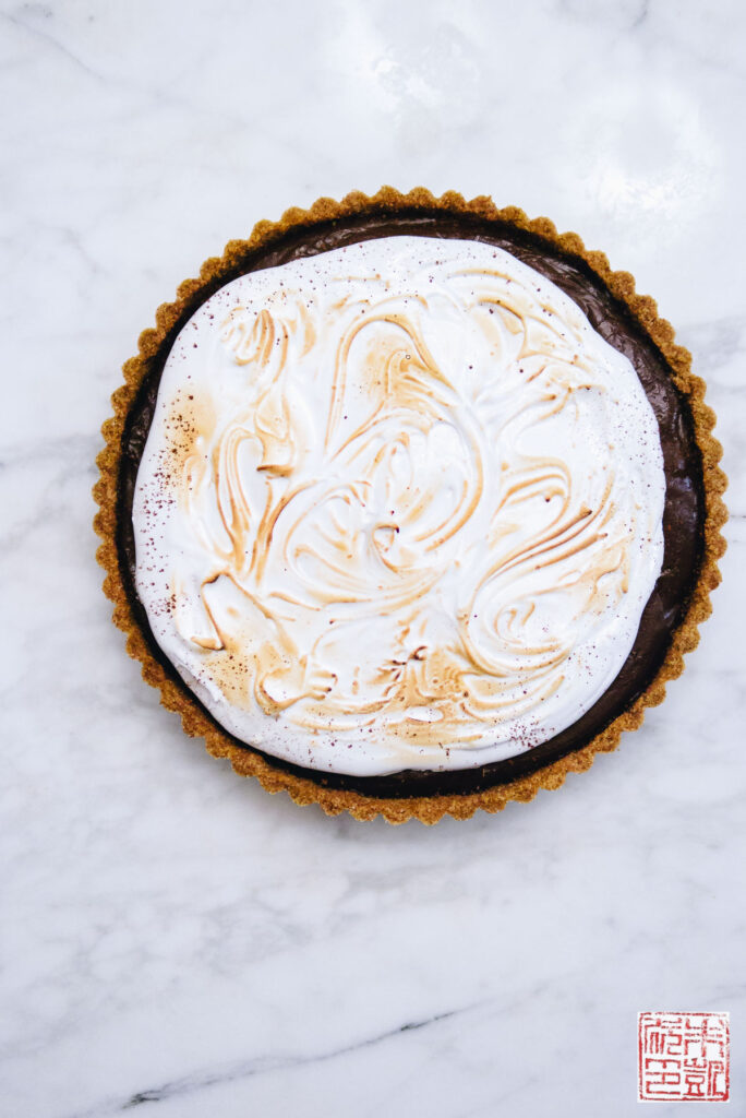 S'mores Whiskey Tart Overhead