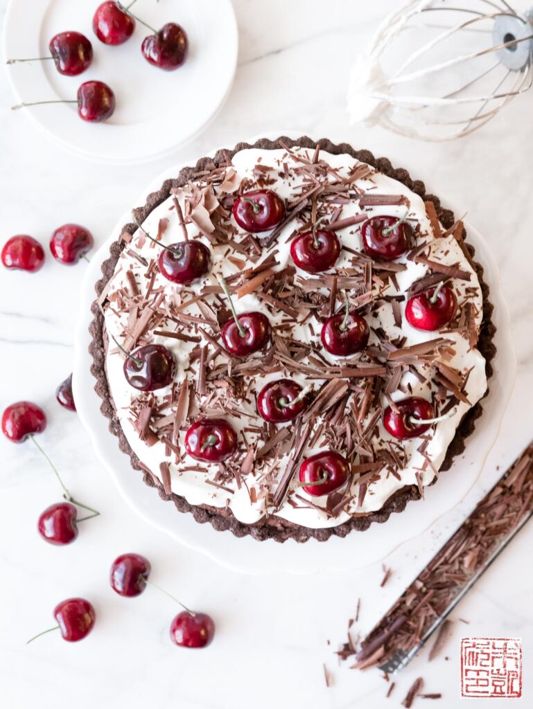 Black Forest Tart Flatlay