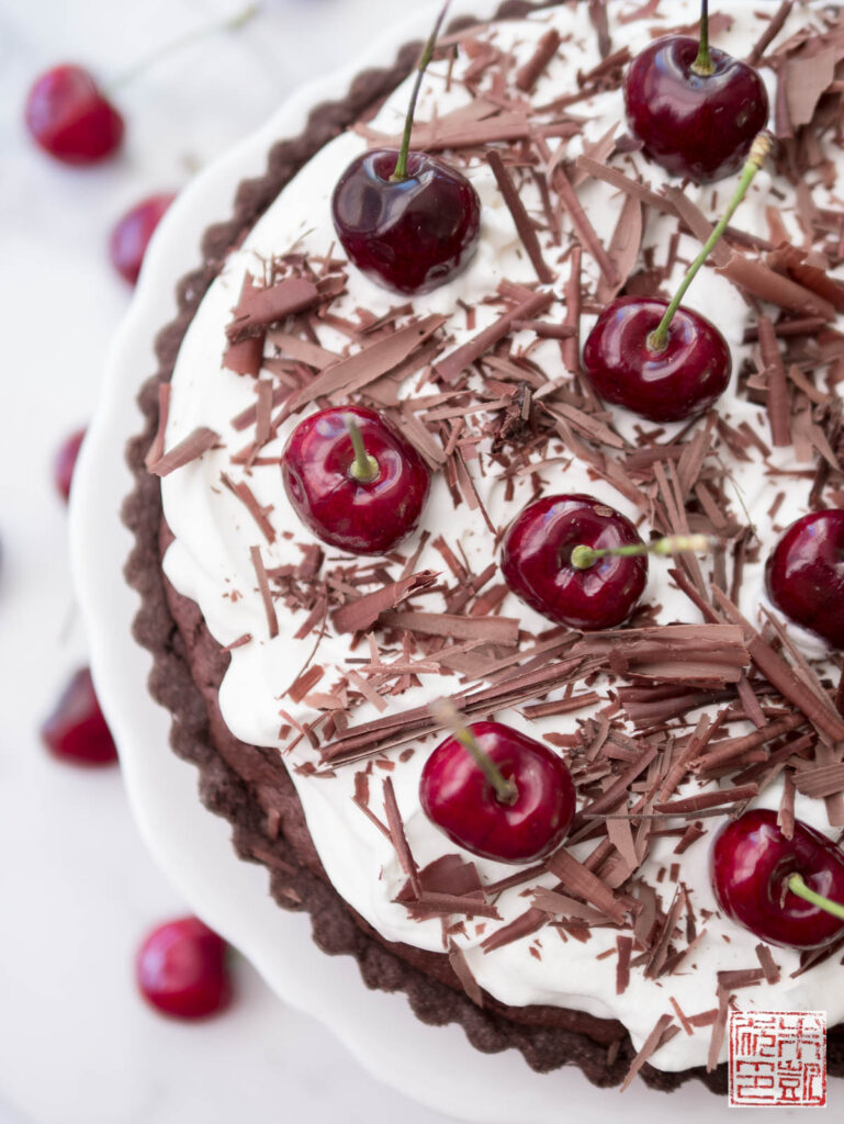 Black Forest Tart Overhead