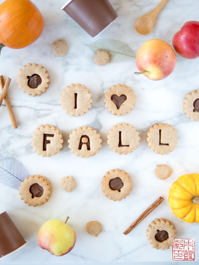 Apple Linzer Cookies Fall Flatlay