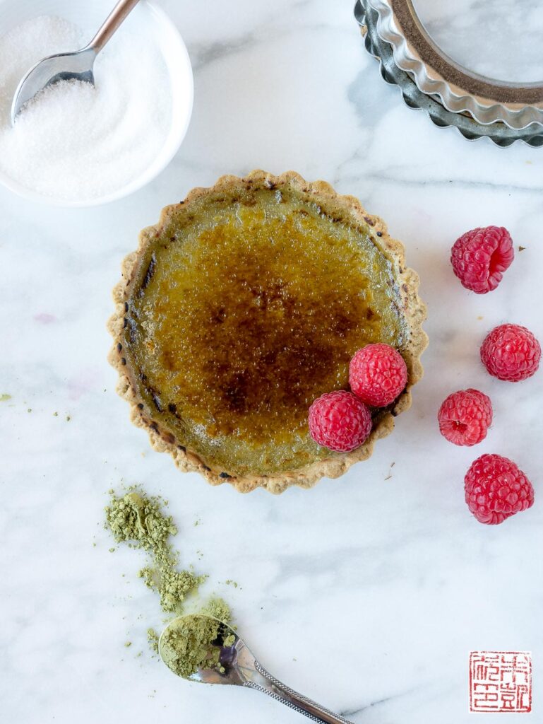 Matcha Creme Brulee Tart