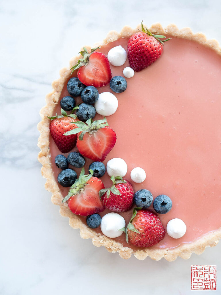 strawberry lemon curd tart