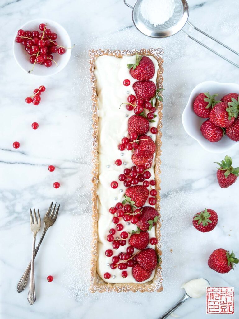 Ricotta Tart Flatlay