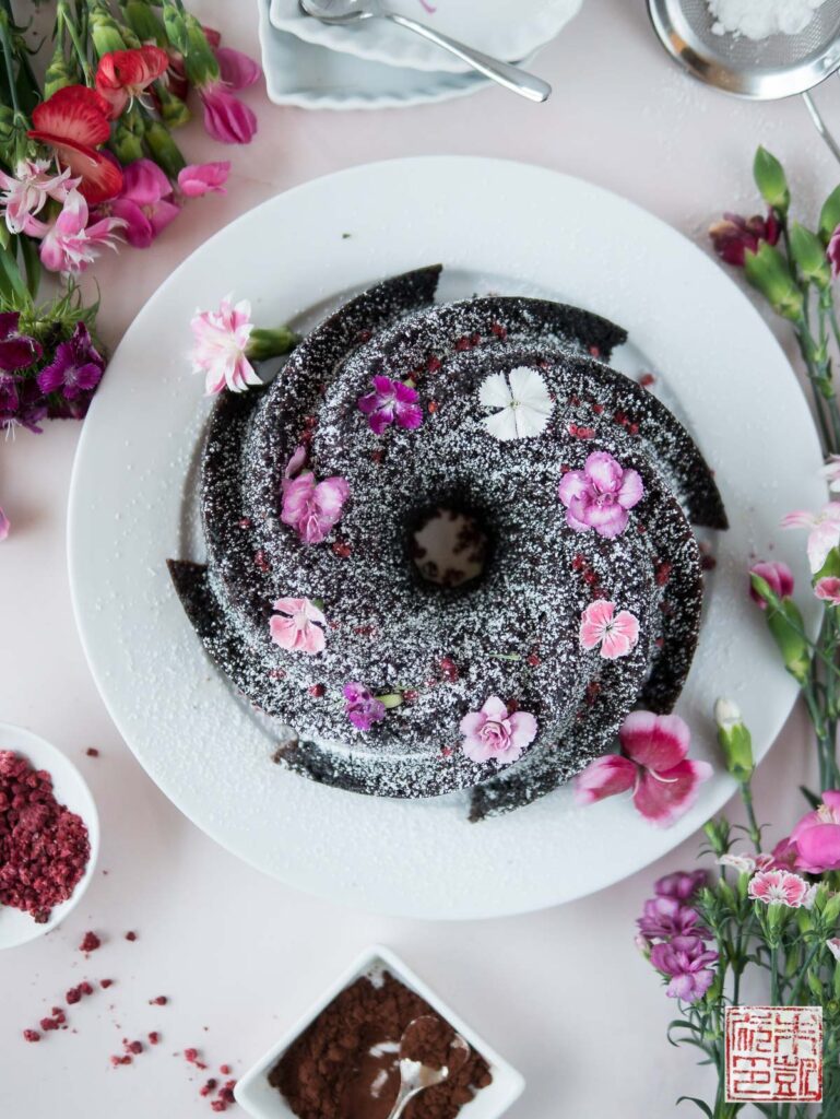 Chocolate Bundt Overhead