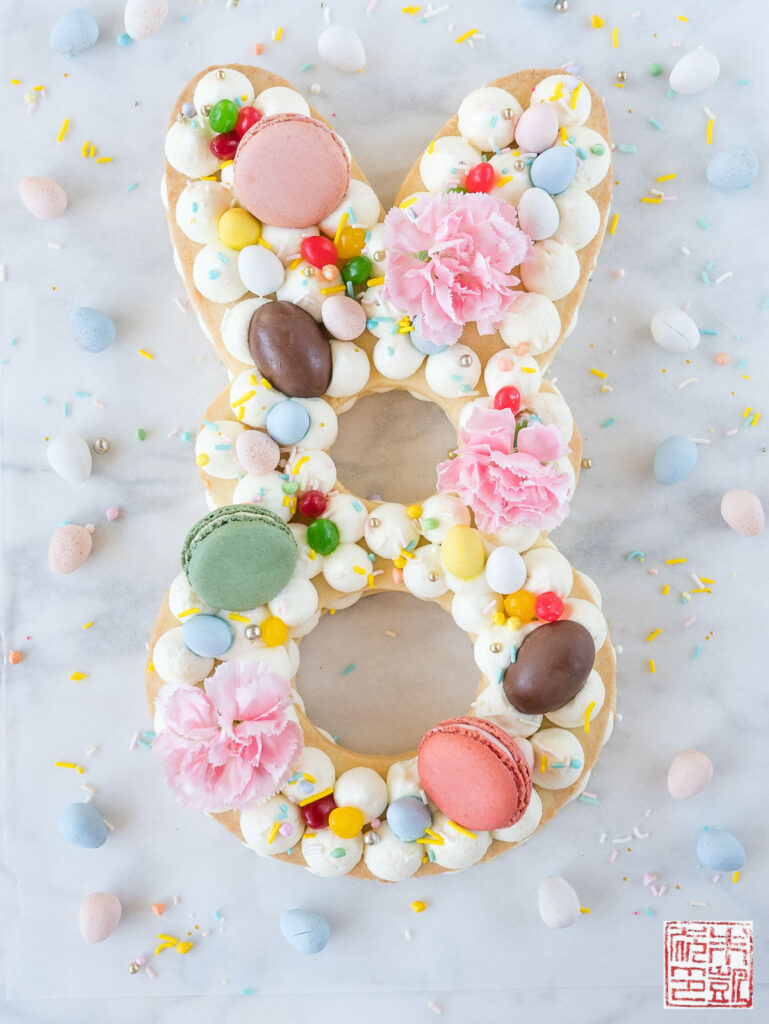 Bunny Cream Tart Flatlay