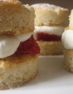 Strawberry Shortcakes with Tarragon Cream