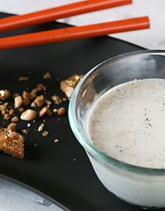 Fall and the Full Moon: Black Sesame Panna Cotta with Five Spice Peanut Brittle