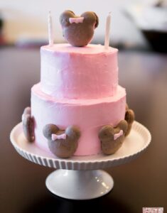 Strawberry and Cream Minnie Mouse Birthday Cake