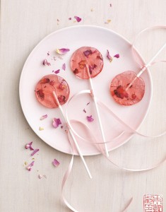 Rose Saffron Lollipops for National Lollipop Day
