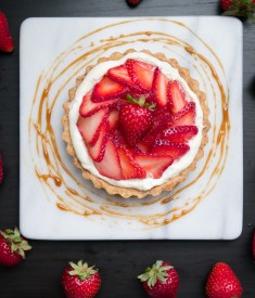Strawberry Tart with Balsamic Caramel
