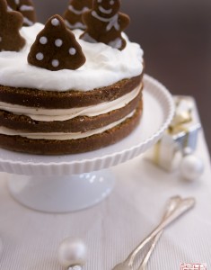 Holiday Gingerbread Cake with Cookie Butter Frosting