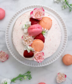 Strawberry Pink Velvet Cake