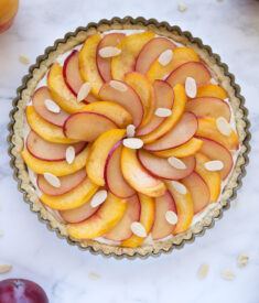 Peach Plum Tart with Cinnamon Pastry Cream