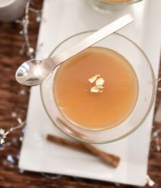 Vanilla Apple Cider Panna Cotta Overhead