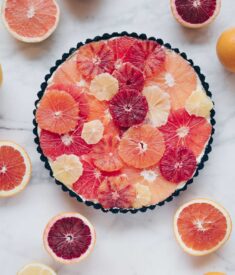 Winter Citrus Tart flatlay
