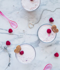 Rose Lychee Parfait Flatlay